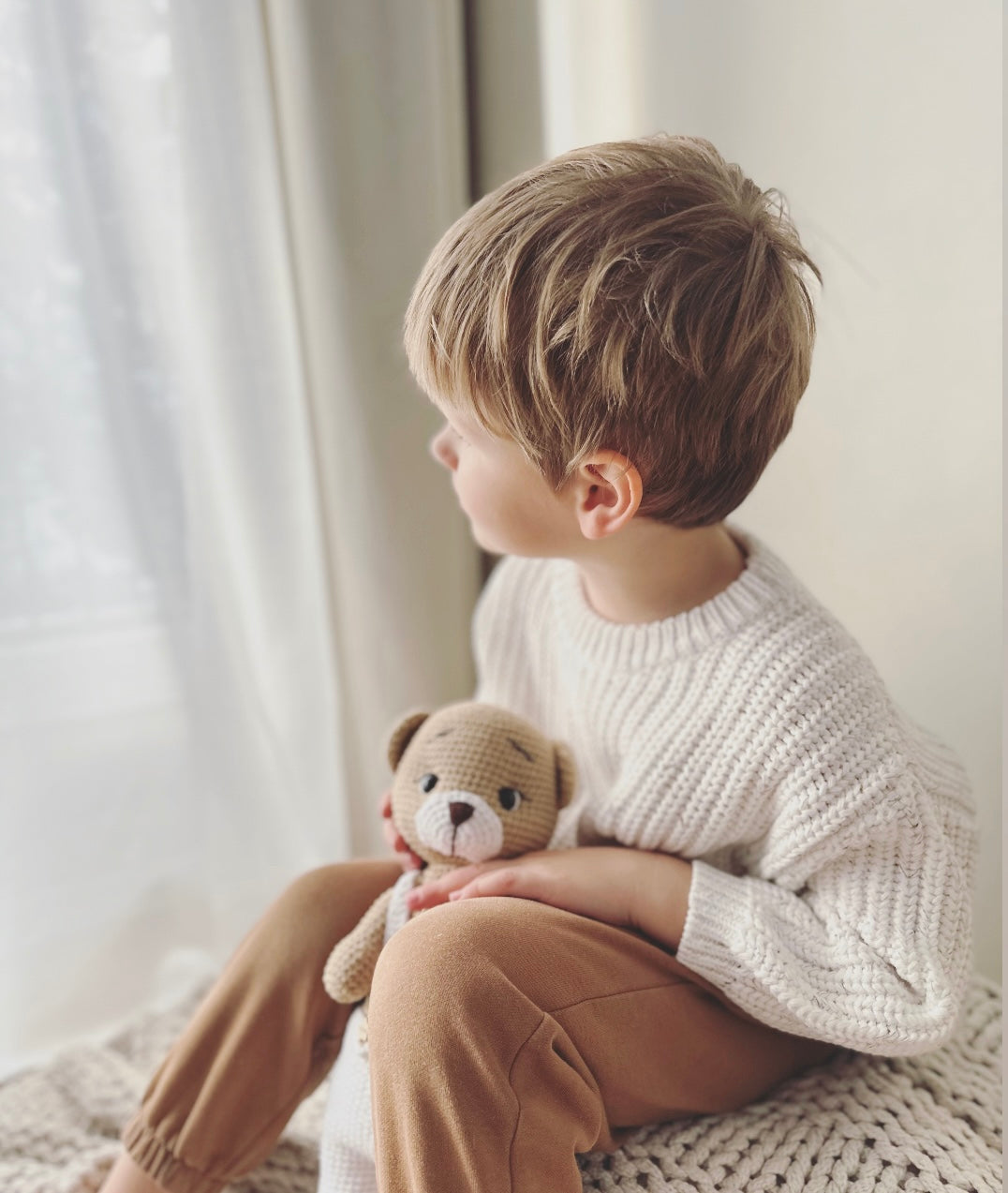 Cotton Knitted Sweater. Coconut.