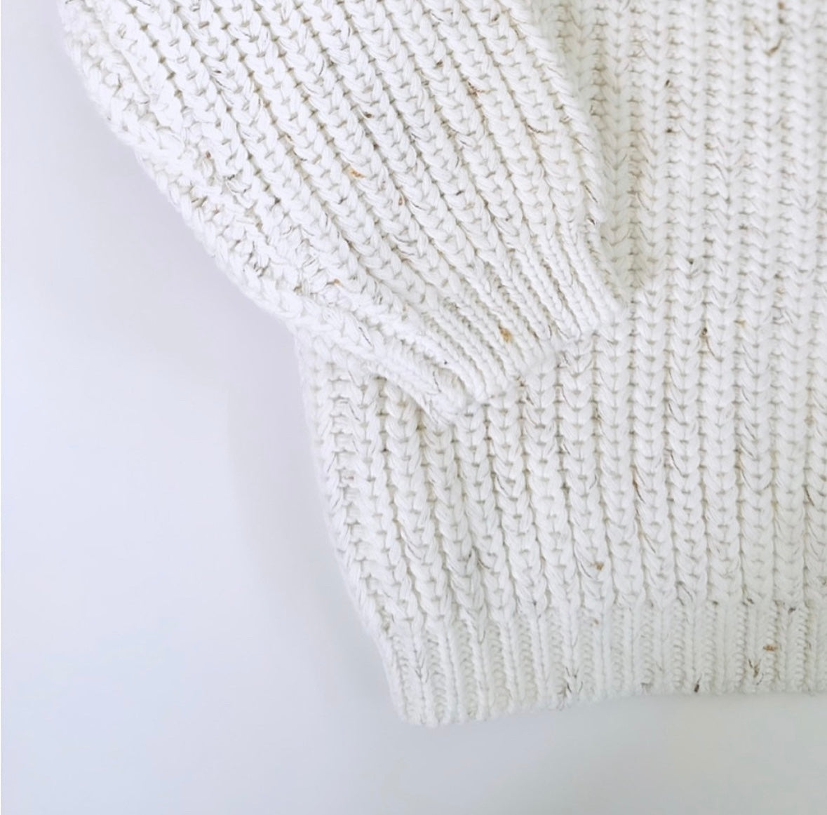 Cotton Knitted Sweater. Coconut.