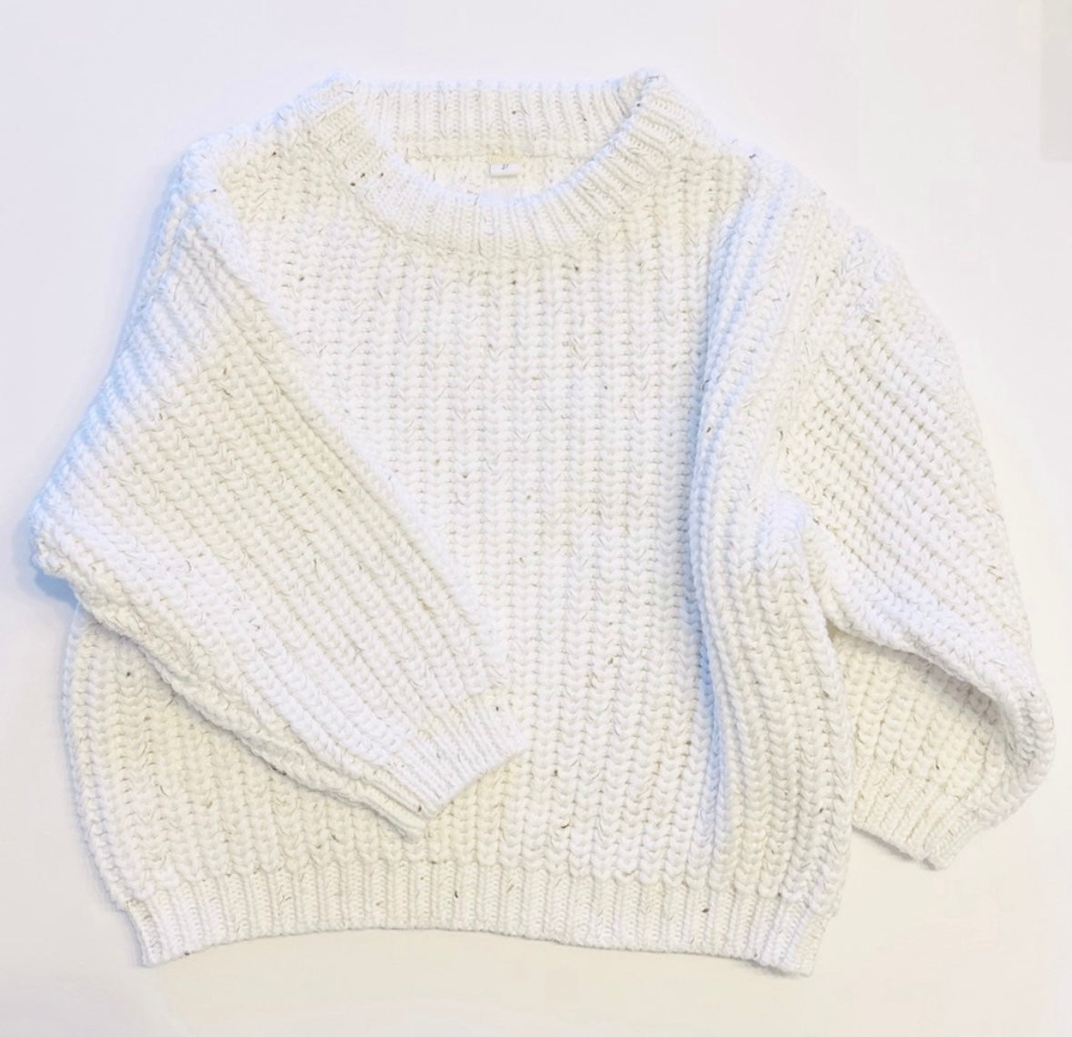 Cotton Knitted Sweater. Coconut.